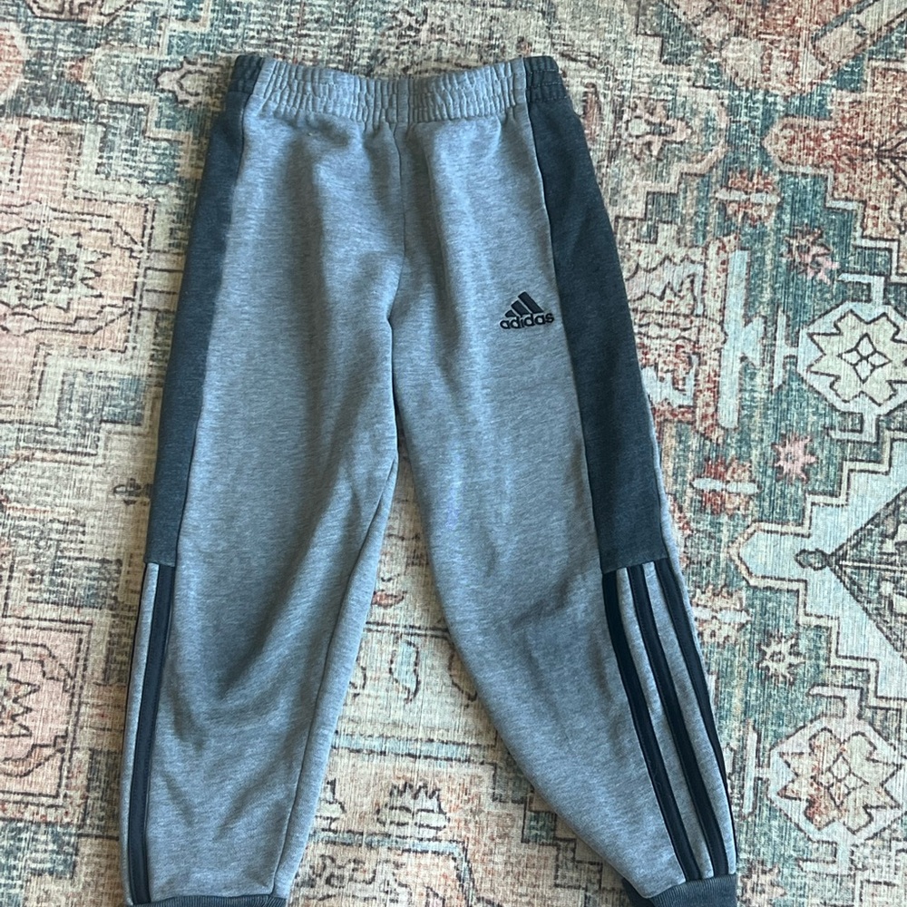 adidas Grey and Dark Grey Kids Joggers